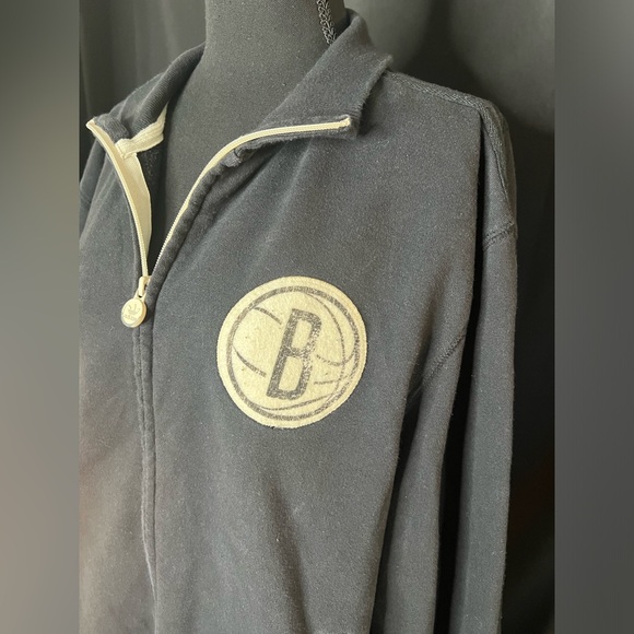🤩 NEW ITEM! ADIDAS Originals Brooklyn Nets Fleece Track Jacket 2012 Men’s Sz L - Picture 2 of 10